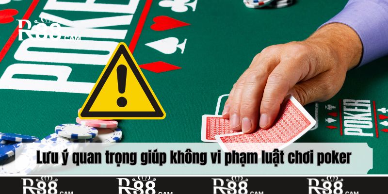 Lưu ý quan trọng giúp bet thủ không vi phạm luật chơi poker